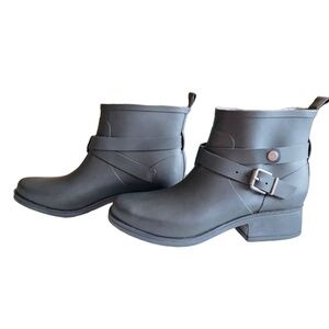 Lucky Brand‎ Boots Unisex 10M 40 Black Ankle Strap Buckle Casual Rubber